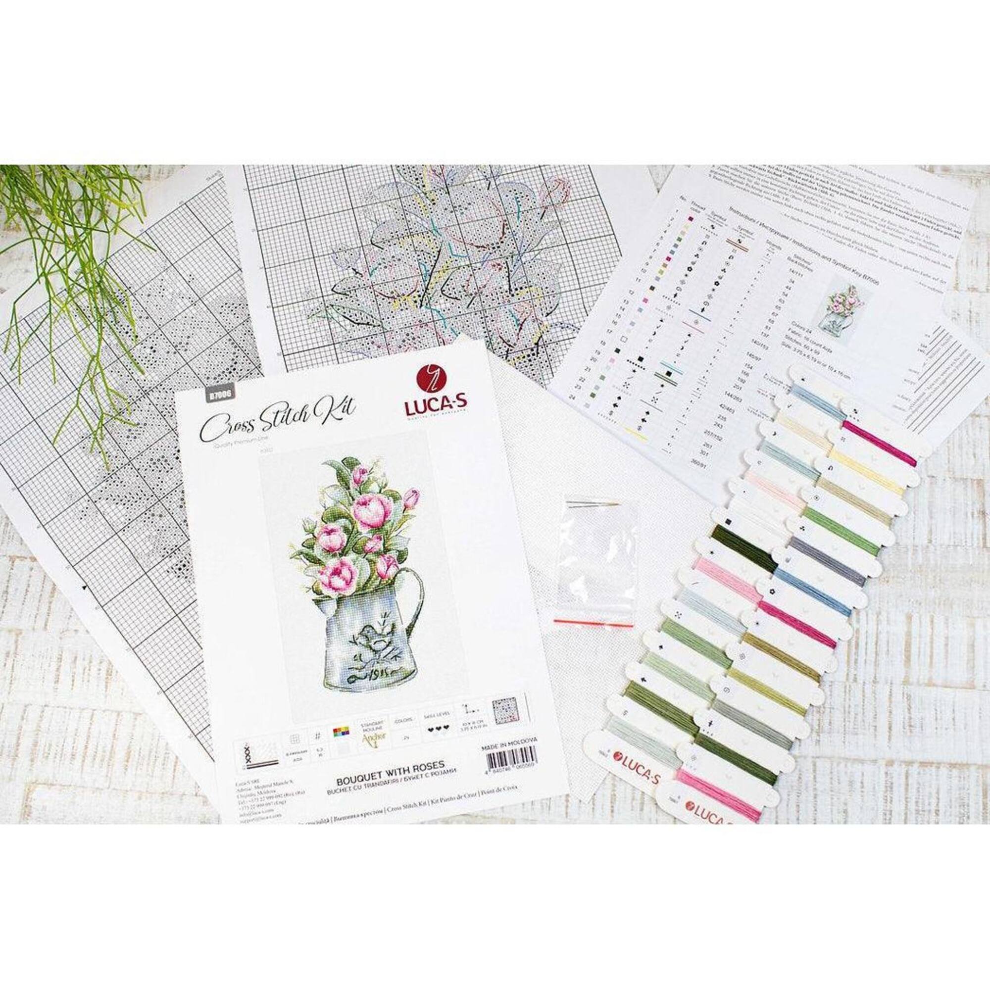 Luca-s Bouquet With Roses Counted Cross Stitch Kit
